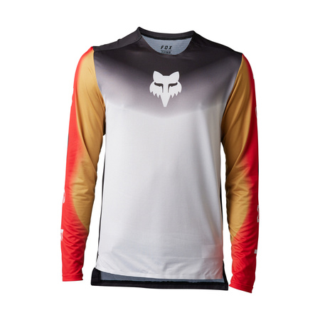 KOSZULKA ROWEROWA Z DŁUGIM RĘKAWEM FOX FLEXAIR NOVAH BLACK/WHITE S