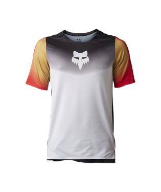 KOSZULKA ROWEROWA KRÓTKI RĘKAW CZARNA-BIAŁA FOX - FLEXAIR SS JERSEY NOVAH [BLK/WHT]